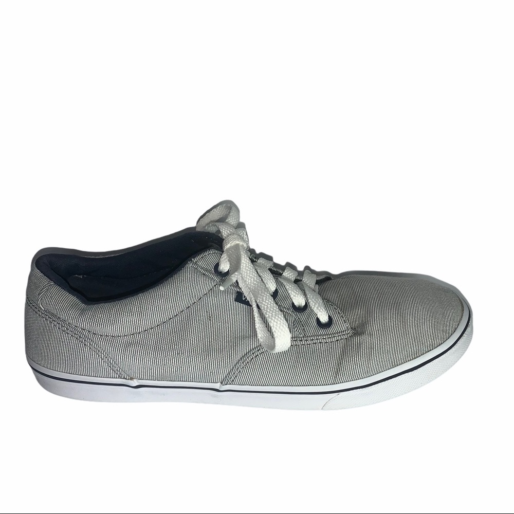 vans Grey fantastic mini gray pin stripes
